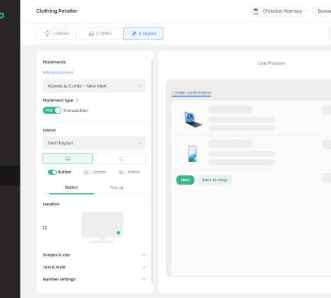 Set up how and where you want the rewards to appear